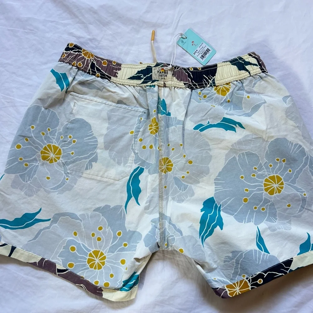 Floral Print Drawstring Shorts - Picture 5 of 7